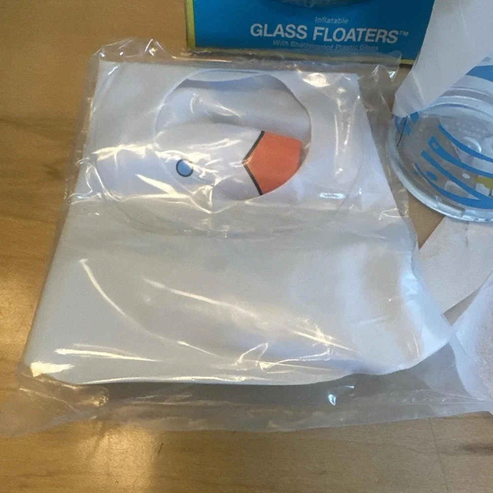 Vintage Inflatable Ducky Floating Pool Glass Caddy Floating Drink Holder NEW NOS